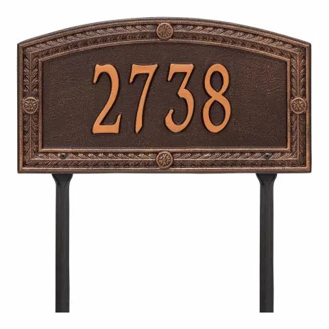 Personalized Hamilton Plaque - Standard - Lawn - 1 line 