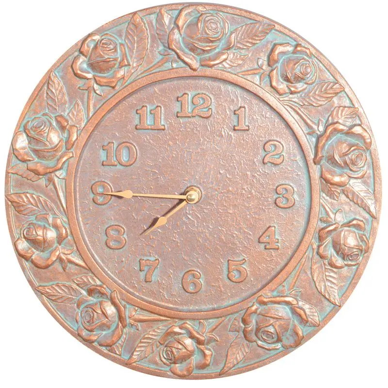Whitehall Rose Clock - Copper Verdi