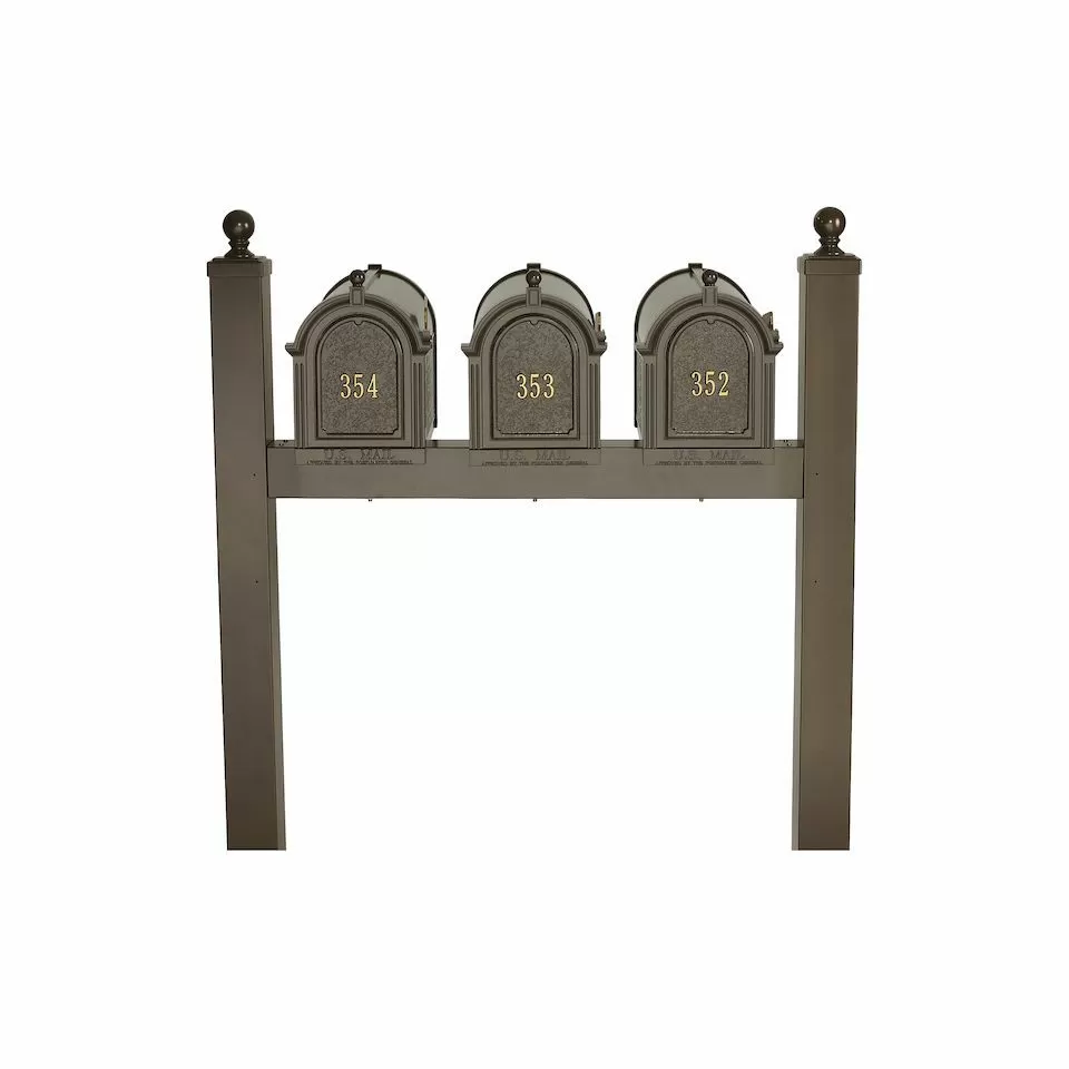 Whitehall Side Mount Triple Mailbox Package