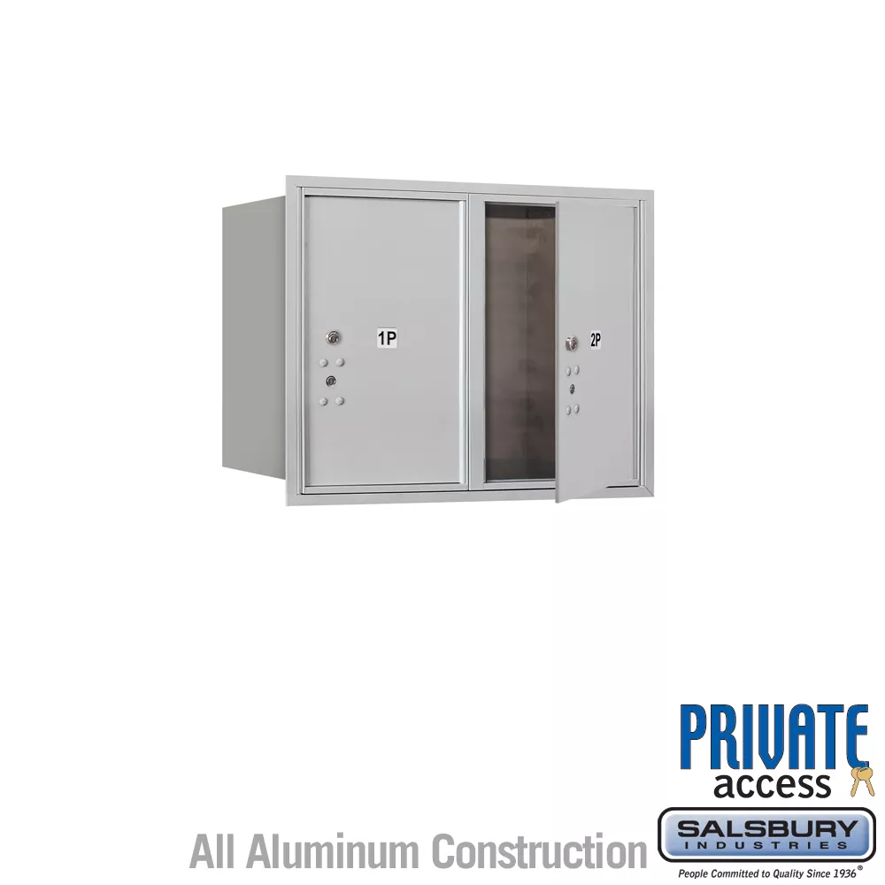 Salsbury 3706D-2PAFP 6-Door Recessed 4C Parcel Locker - 2 Lockers | Pr