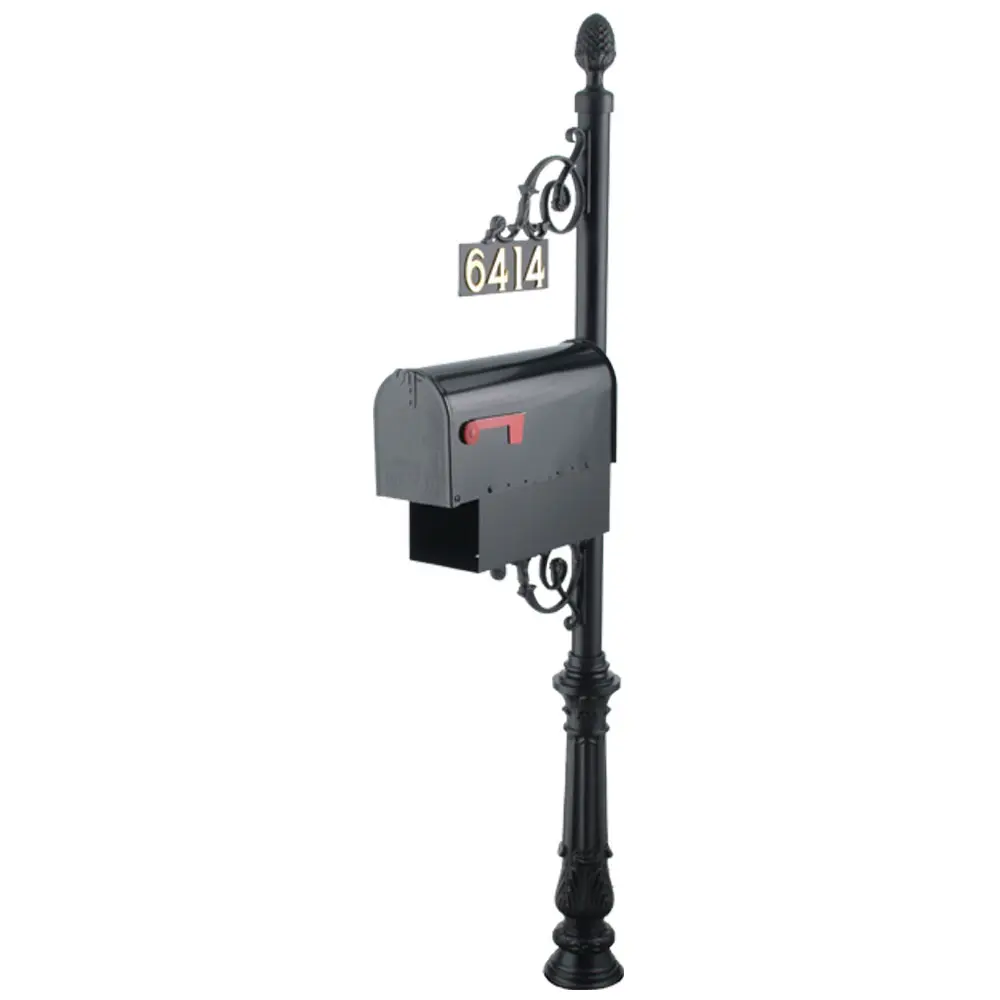Letter Post System Classic Mailbox Post System Series C1 with Finial, Number Plate ...