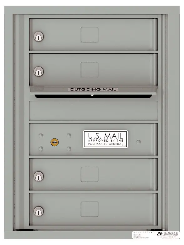 Front-Loading XL Mailbox w/ 4 Tenant Compartments