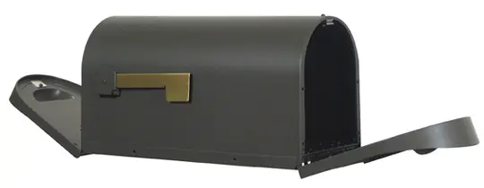 Rear Access Curbside Mailbox with Two Doors