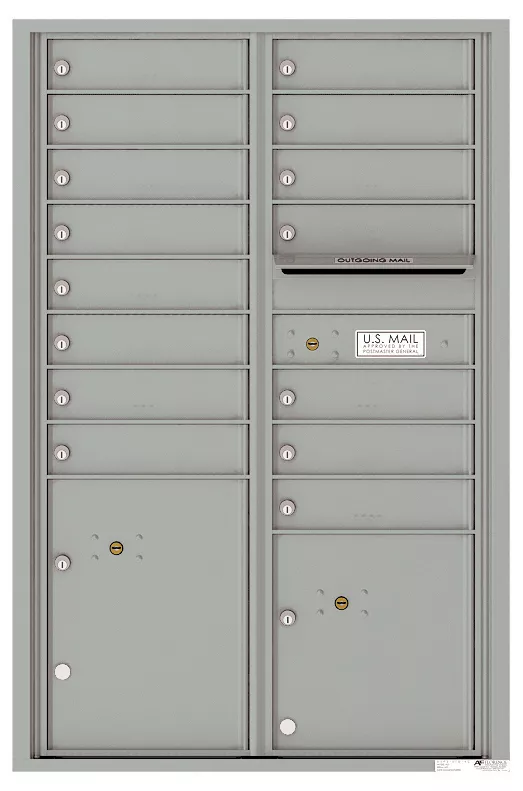 Versatile Front Loading Commercial Mailbox with 15 Tenant Compartments ...