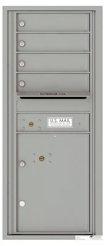Versatile Front Loading Single Column Commercial Mailbox with 4 Tenant ...