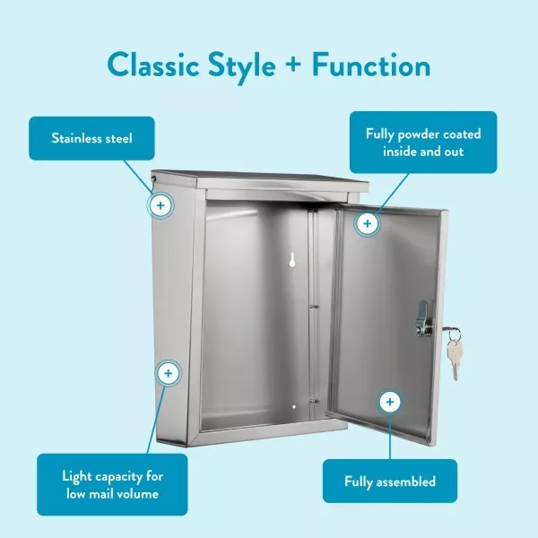 Architectural Regent Locking Wall Mount Mailbox