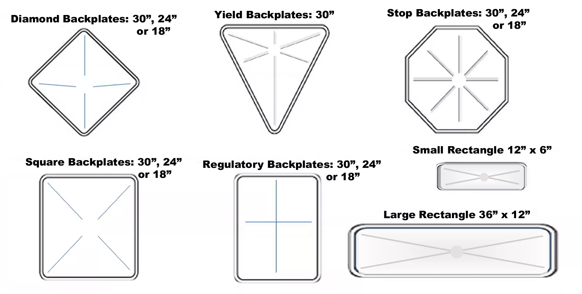 Imperial Backplates for Traffic Signs