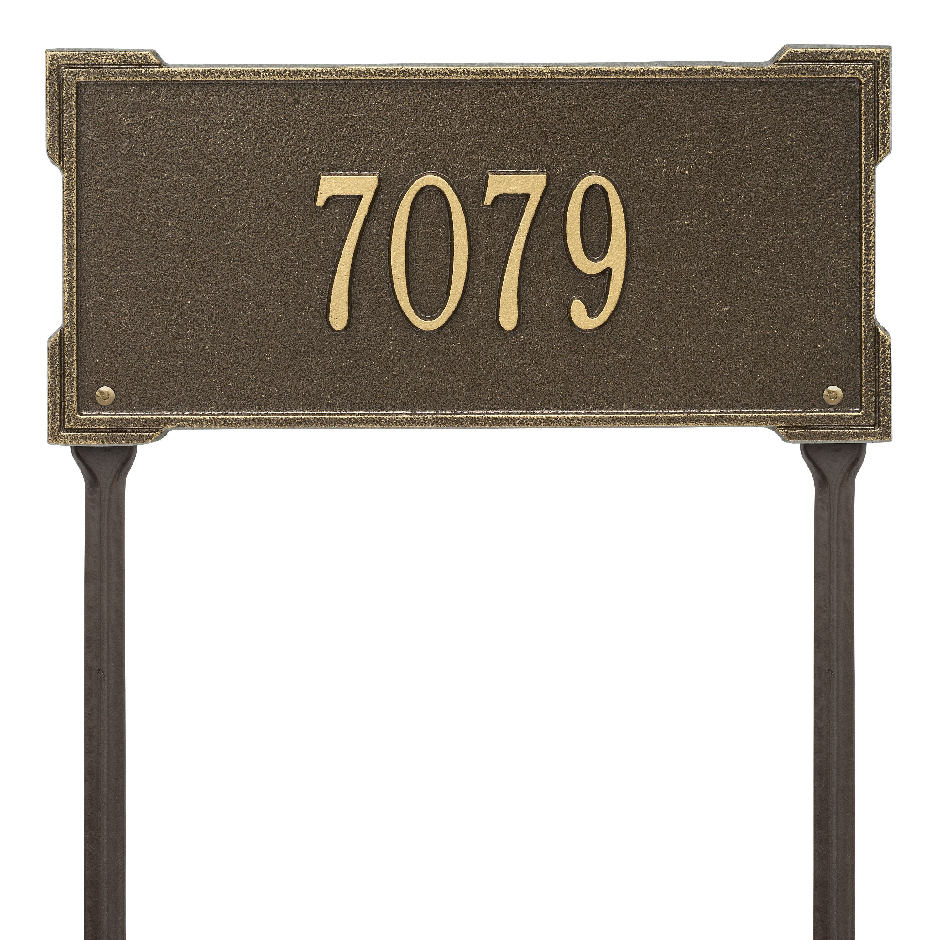 Personalized Roanoke Plaque - Standard -Lawn - 1 Line 