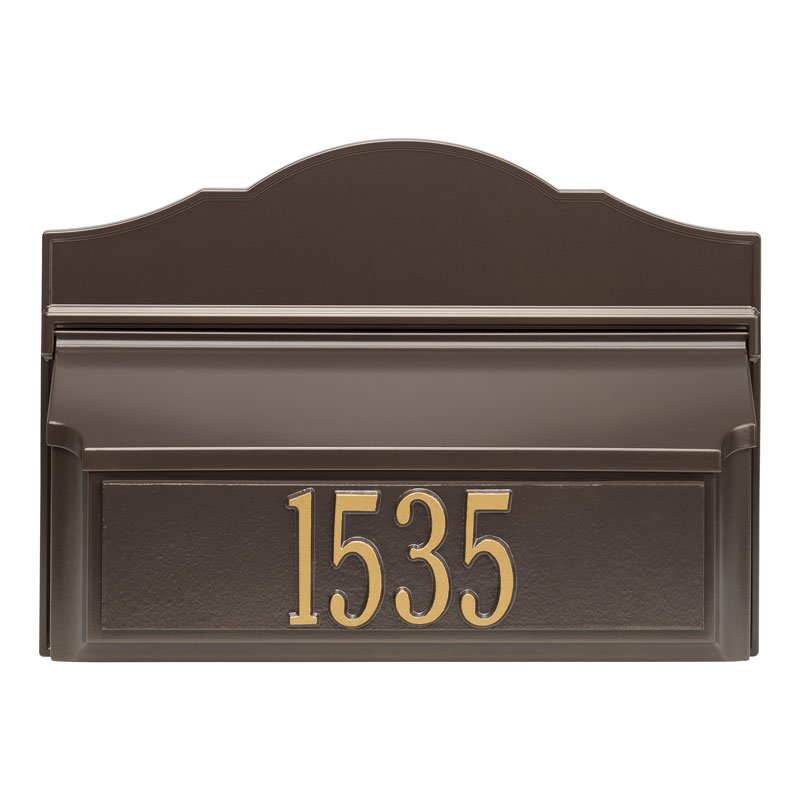 Whitehall Colonial Wall Mount Mailbox Package 2 (Mailbox & Plaque)
