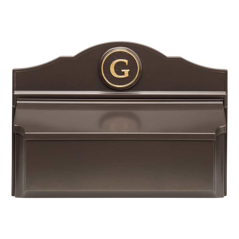 Whitehall Colonial Wall Mount Mailbox Package 3 (Mailbox & Monogram)