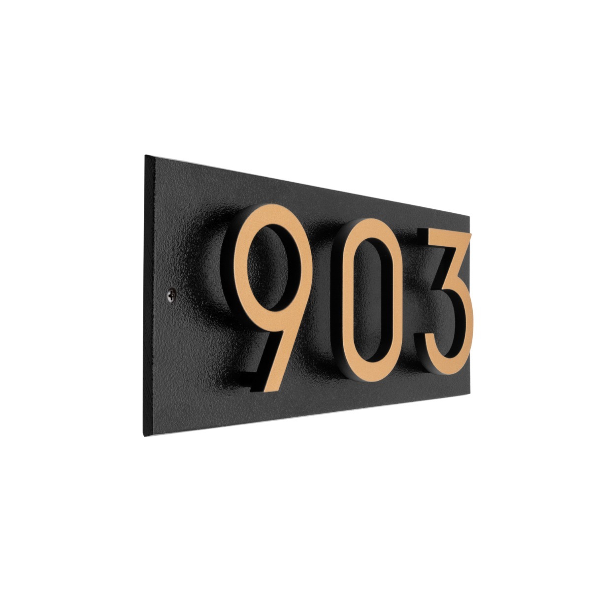 Whitehall Floating Stand-off 3-Number Horizontal Plaque Modern House Numbers with Sleek Aluminum Backplate & Enhanced Visibility