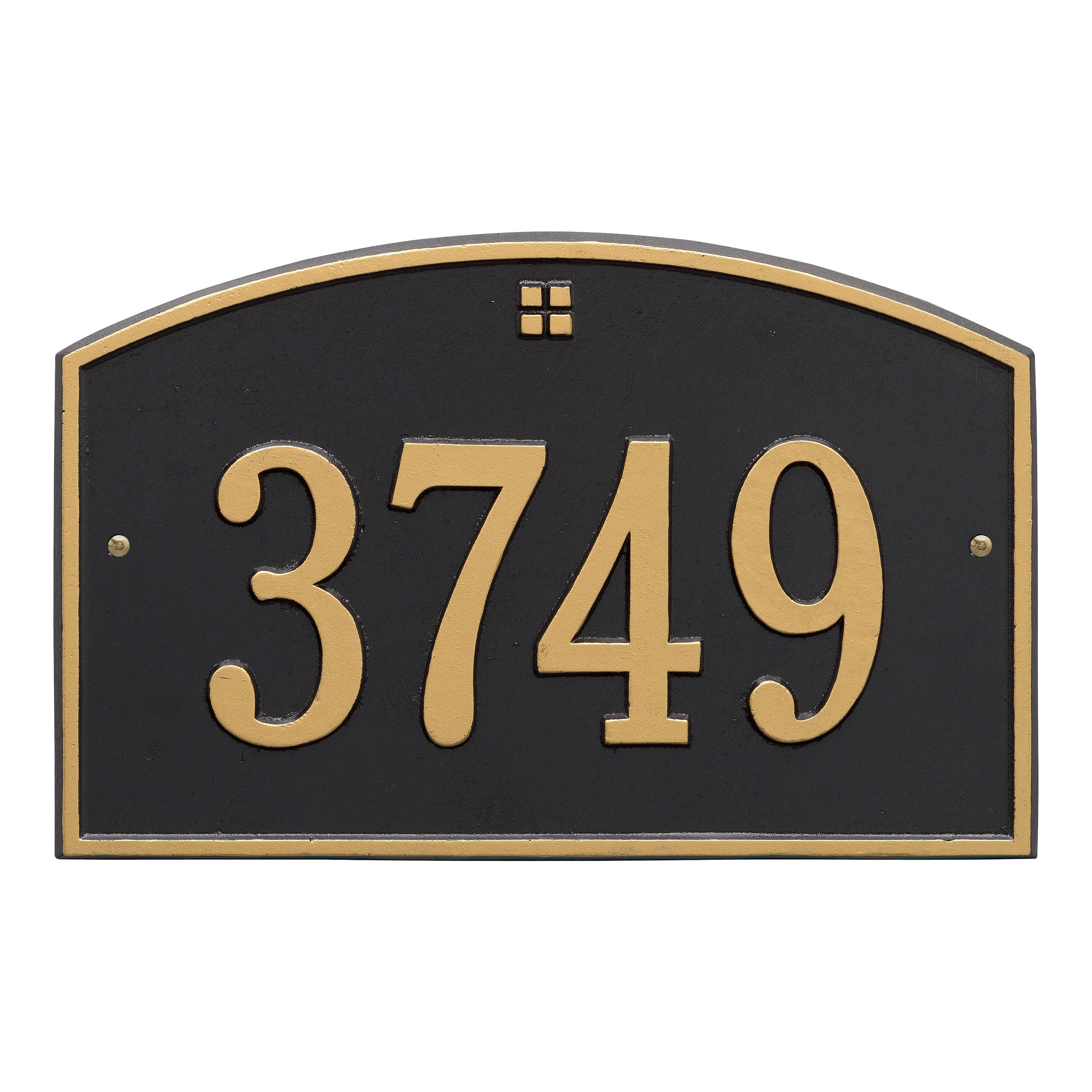 Whitehall Cape Charles - Standard Wall - One Line Address Plaque 