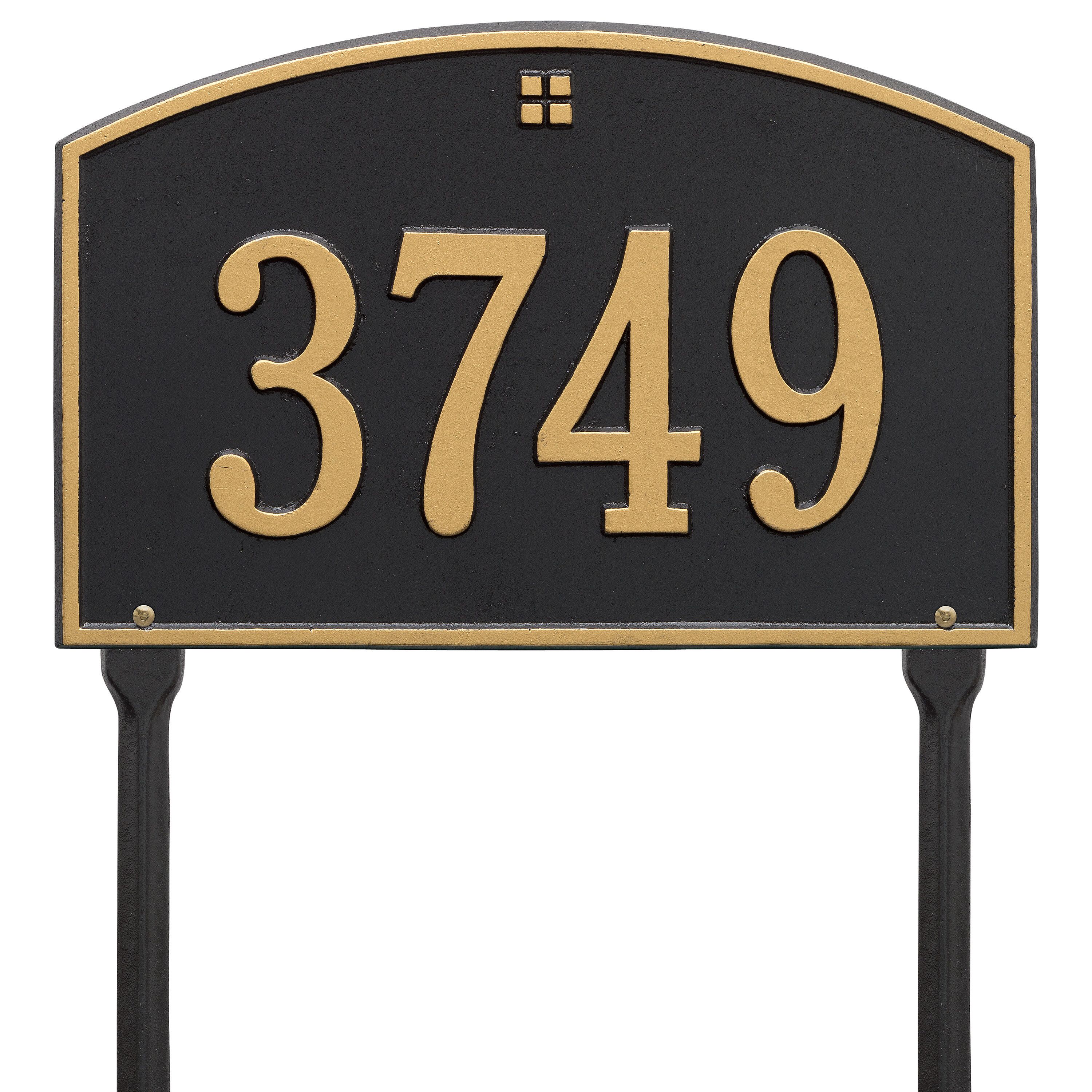 Whitehall Cape Charles - Standard Lawn - One Line Address Plaque 