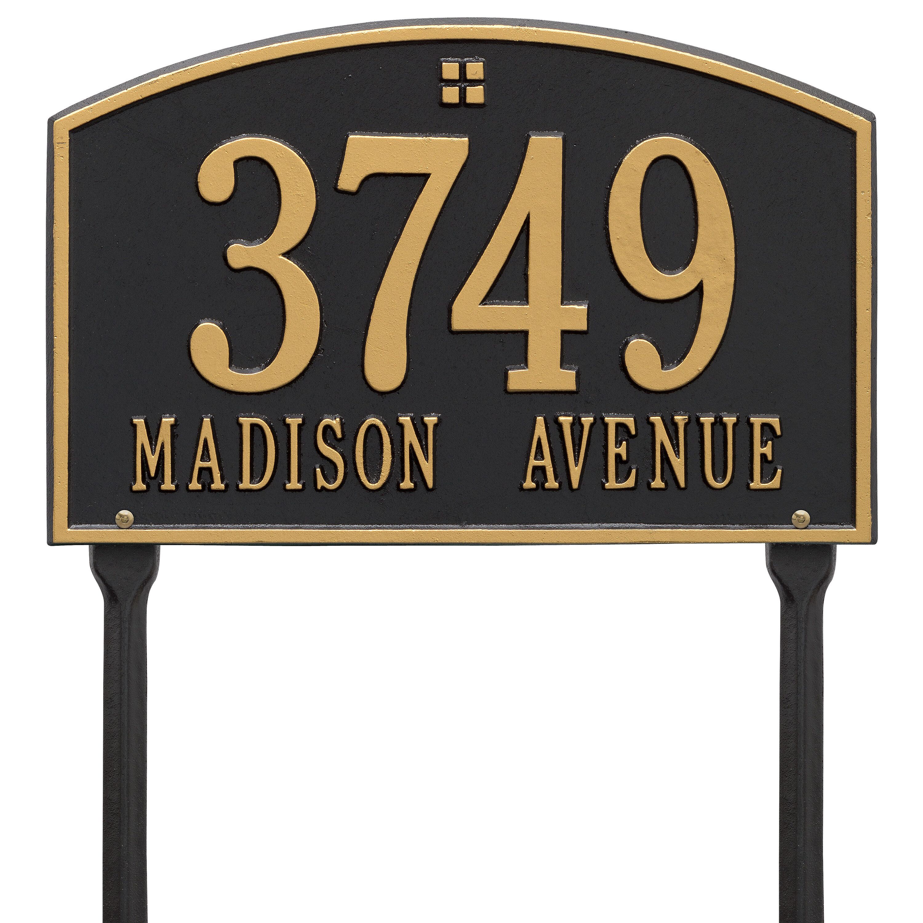 Whitehall Cape Charles - Standard Lawn - Two Line Address Plaque 