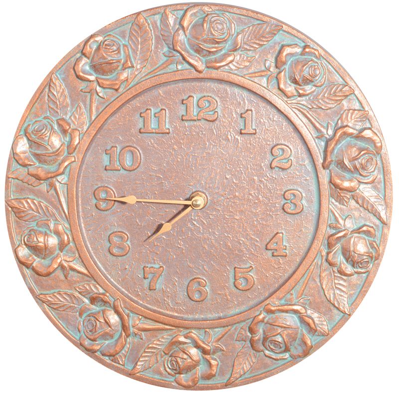 Whitehall Rose Clock - Copper Verdi