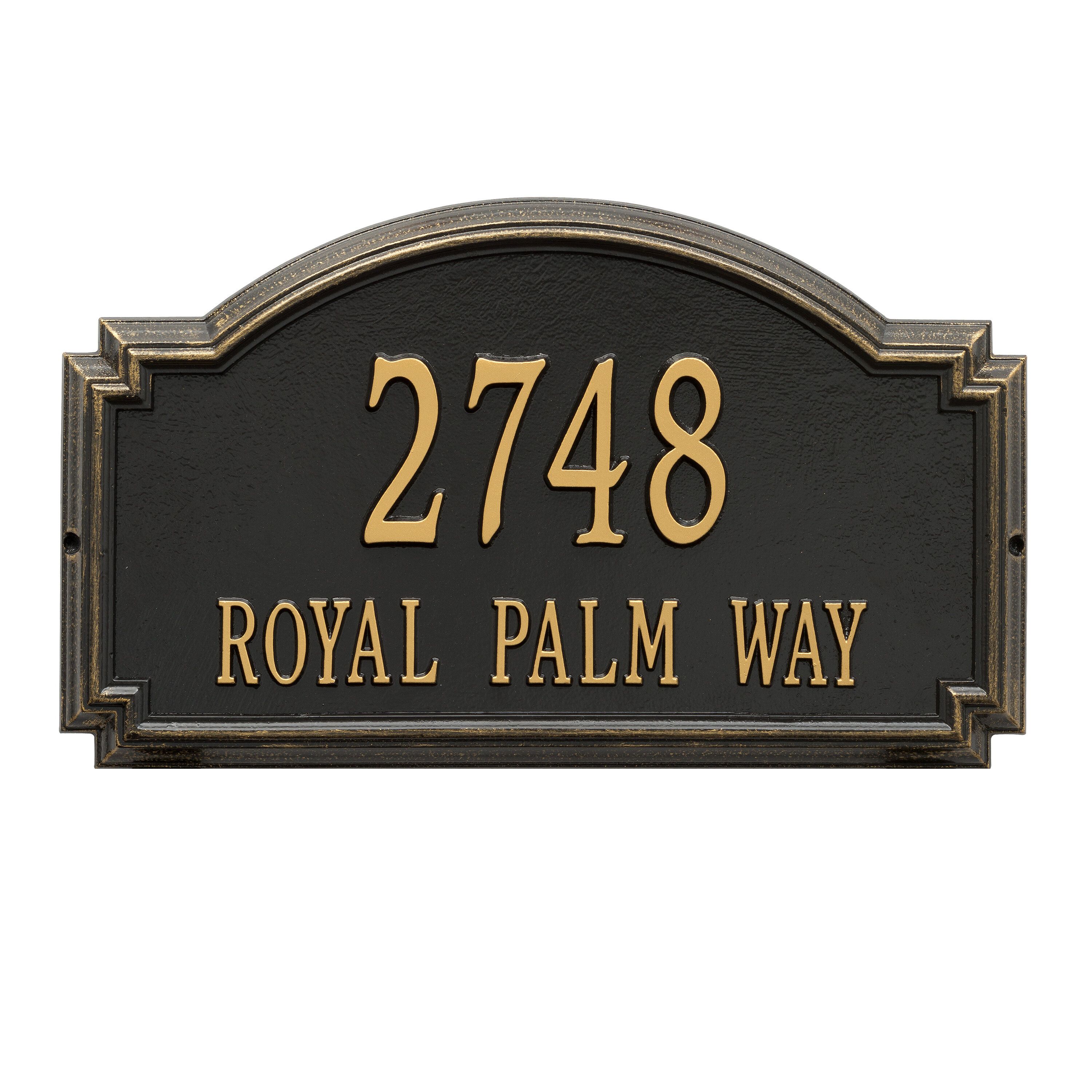 Whitehall Williamsburg - Estate Wall - Two Line Address Plaque 