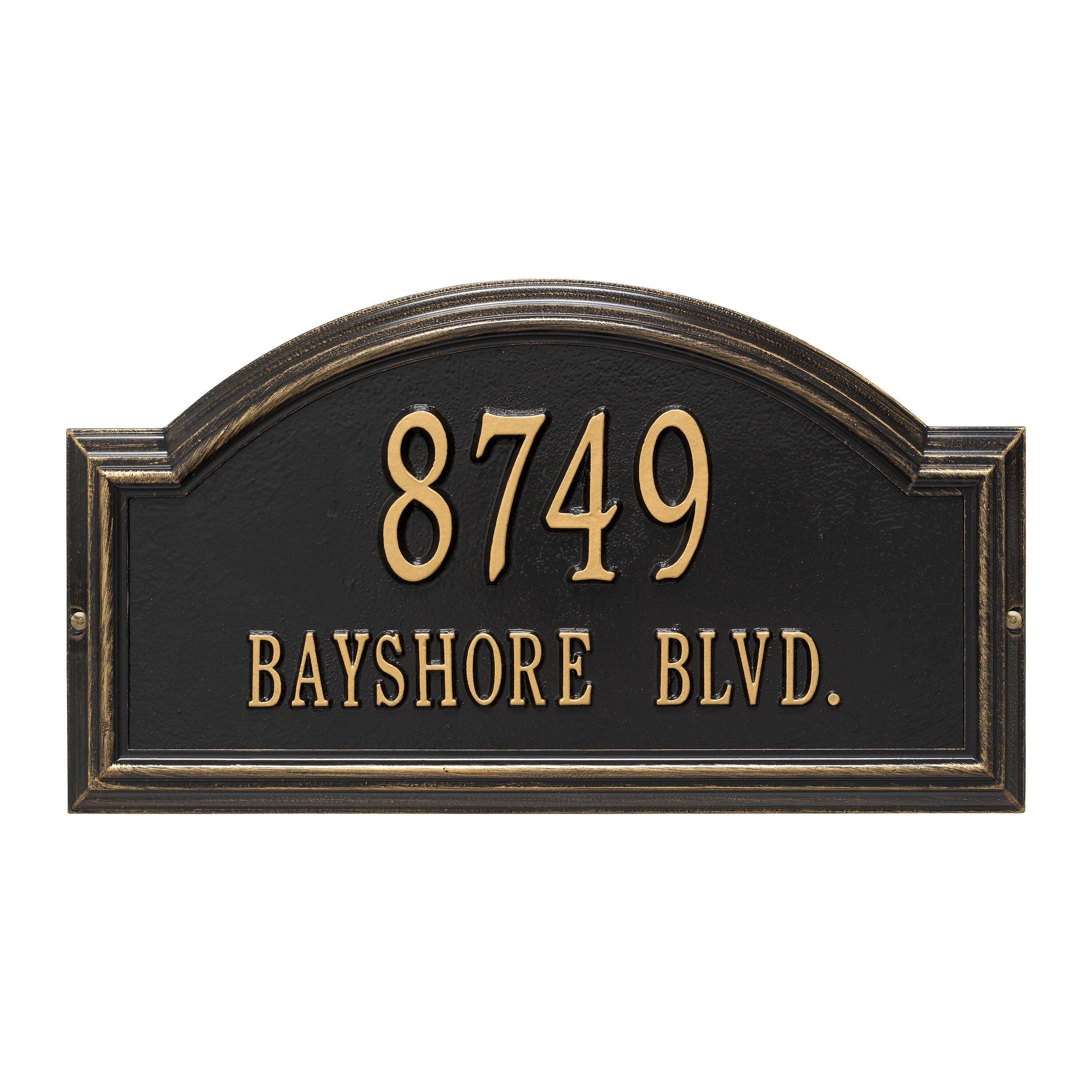 Whitehall Providence Arch - Standard Wall - Two Line Address Plaque 