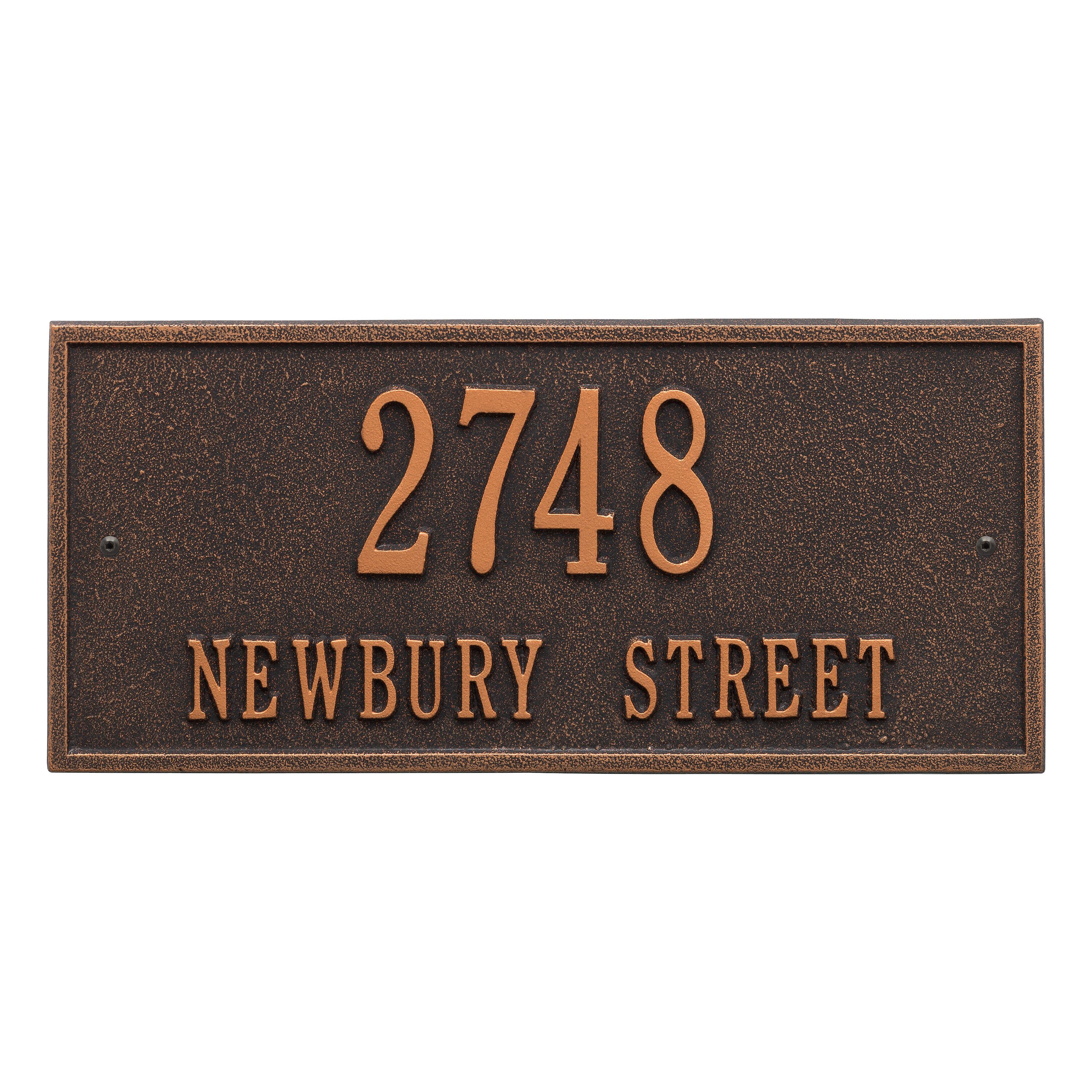 Whitehall Hartford - Standard Wall - Two Line Address Plaque