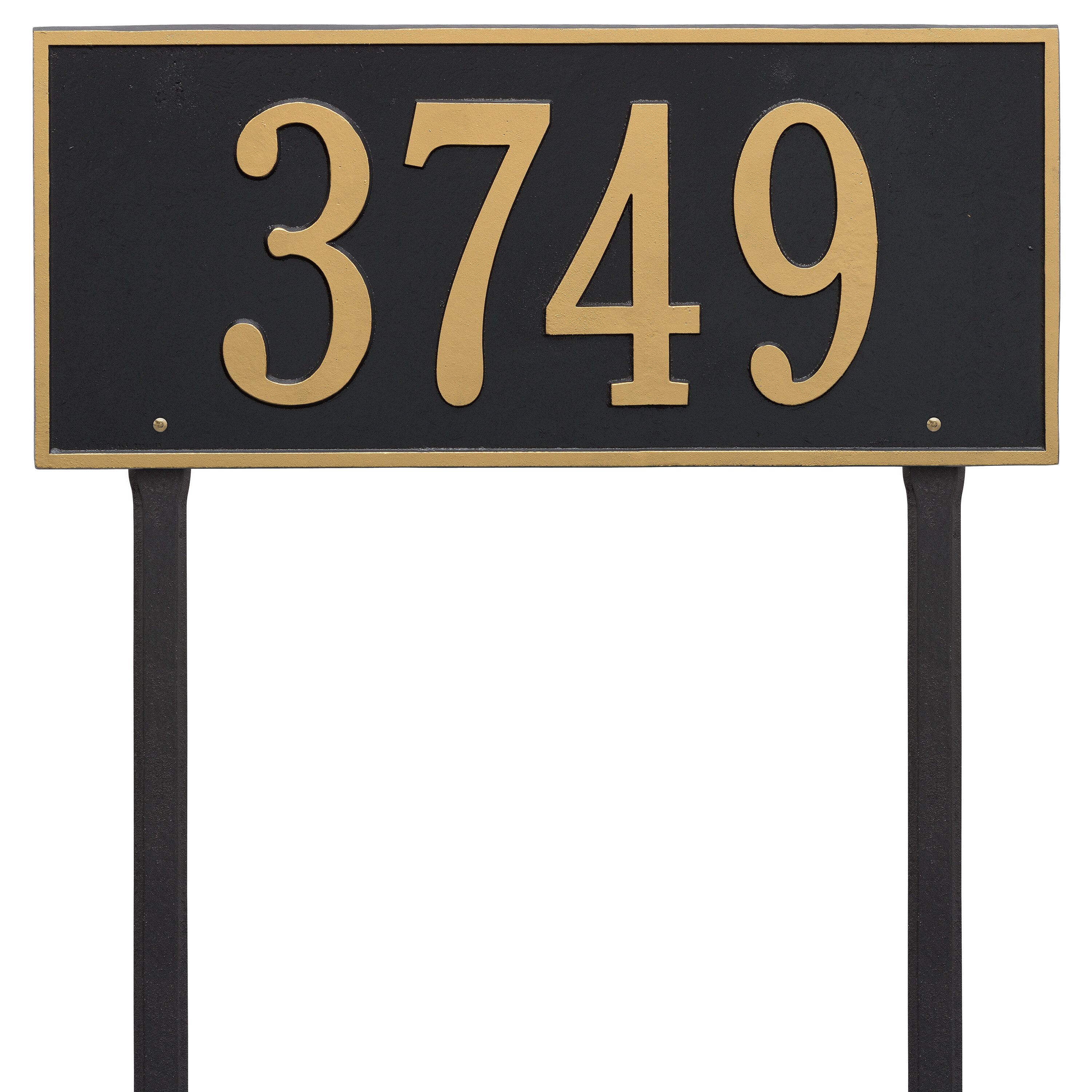 Whitehall Hartford - Estate Lawn - One Line Address Plaque 