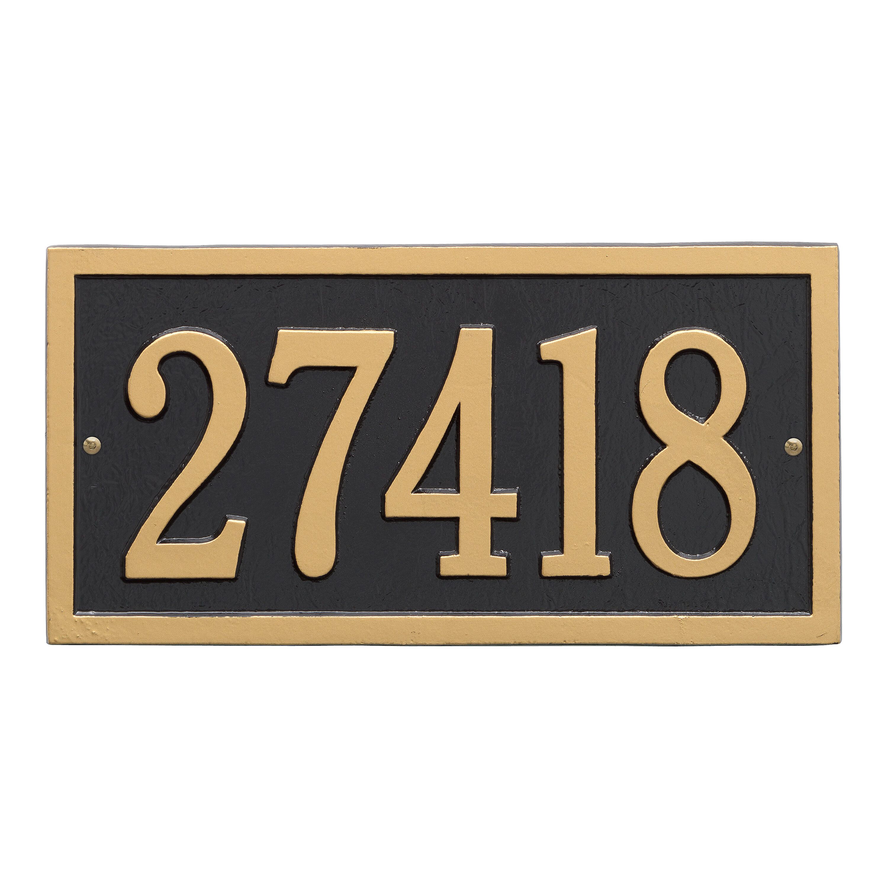Whitehall Bismark - Standard Wall - One Line Address Plaque 