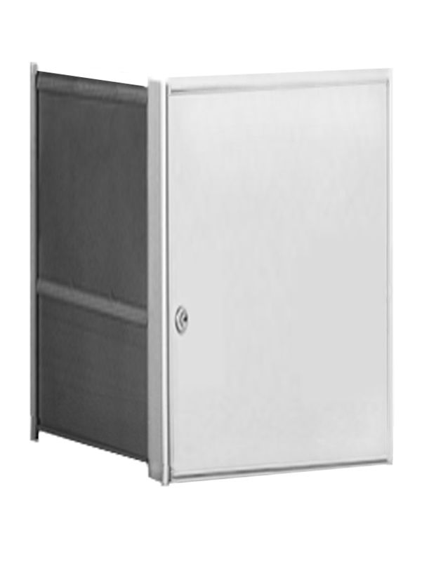 Parcel Locker Door, Front Load, Anodized Aluminum Finish 2H x 2W