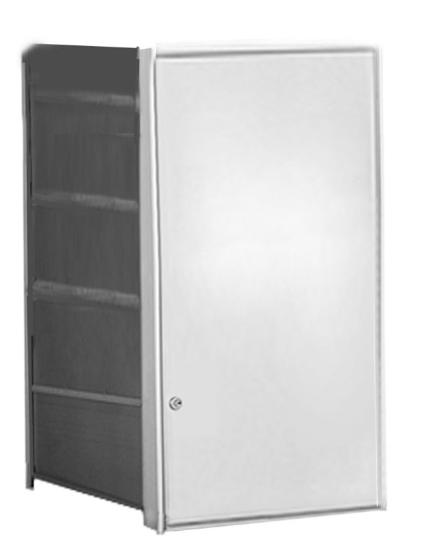 Parcel Locker Door, Front Load, Anodized Aluminum Finish 4H x 2W