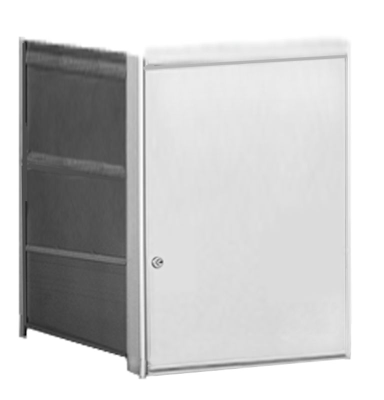Parcel Locker Door, Front Load, Anodized Aluminum Finish 3H x 2W