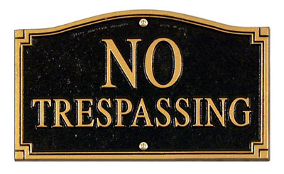 14095-whitehall-no-trespassing-statement-plaque-wall-lawn-black-gold-18-lawn-stake-included-1