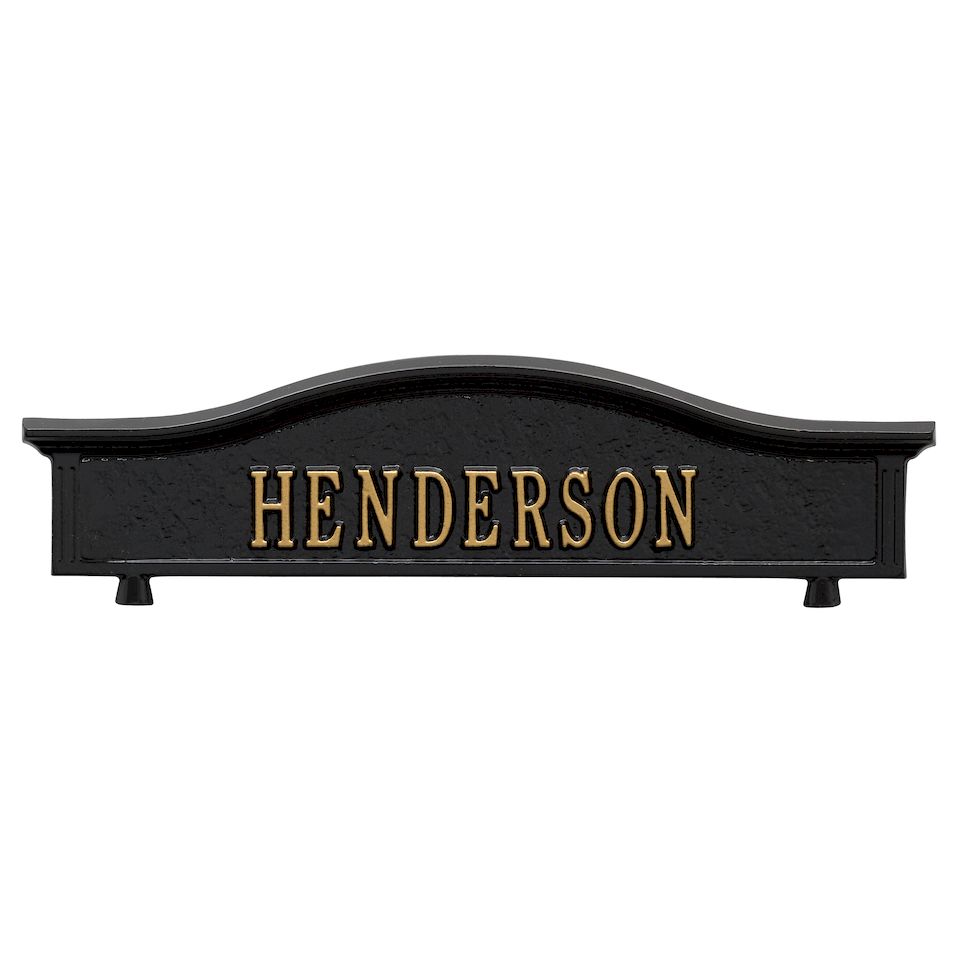 Whitehall Mailbox Personalized Topper Plaque