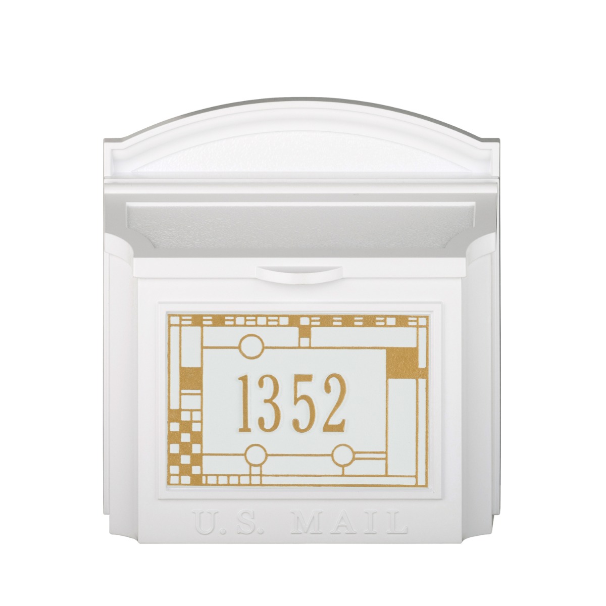 Whitehall Wall Mailbox With Frank Lloyd Wright Coonley Plaque Personalized