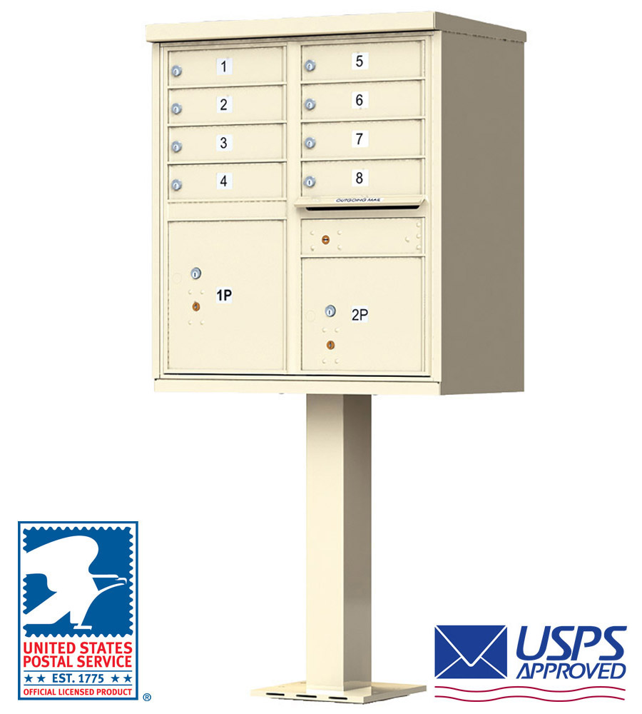Vital 8 Door CBU Cluster Mailbox (Includes Pedestal)