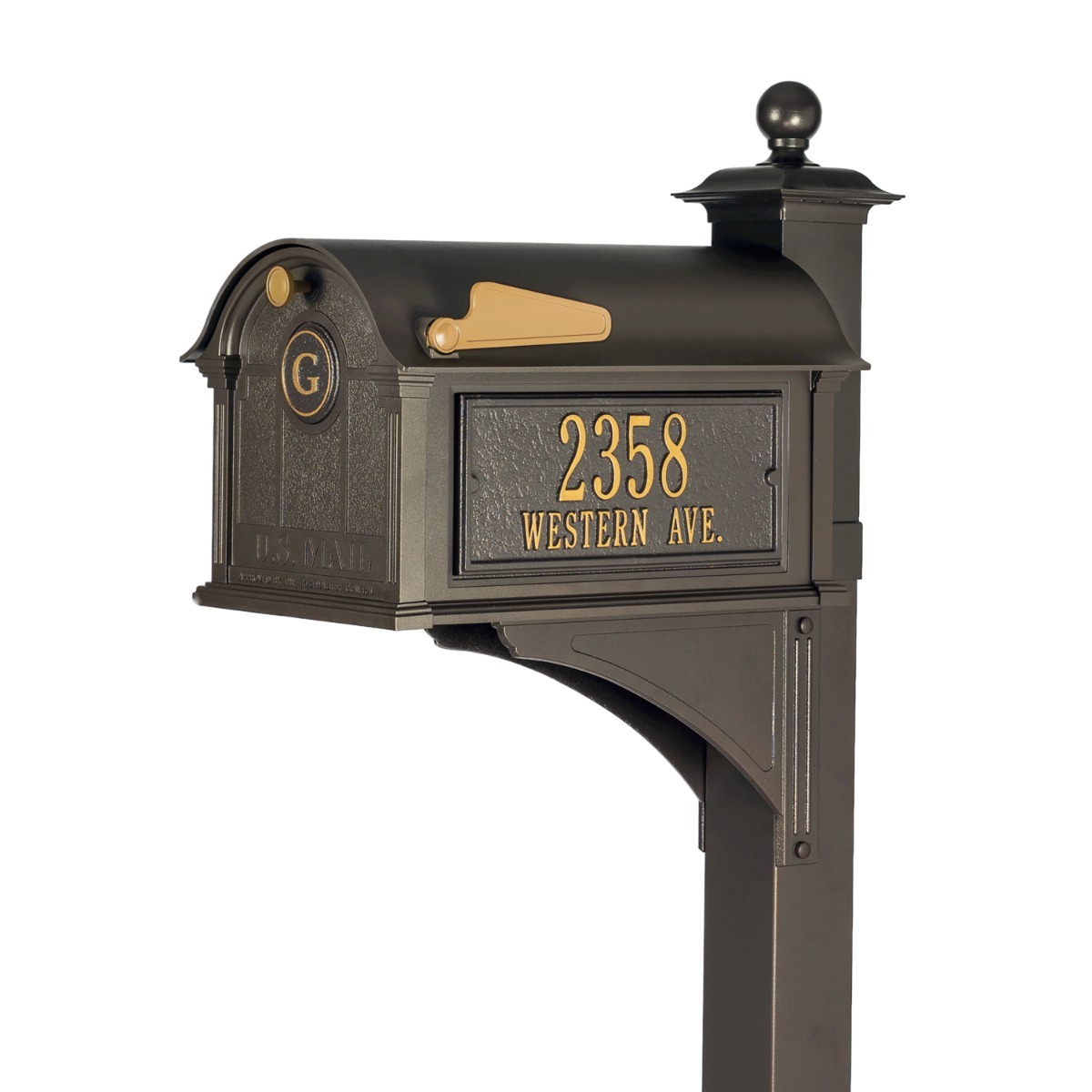 Whitehall Balmoral Monogram Mailbox-Post Package