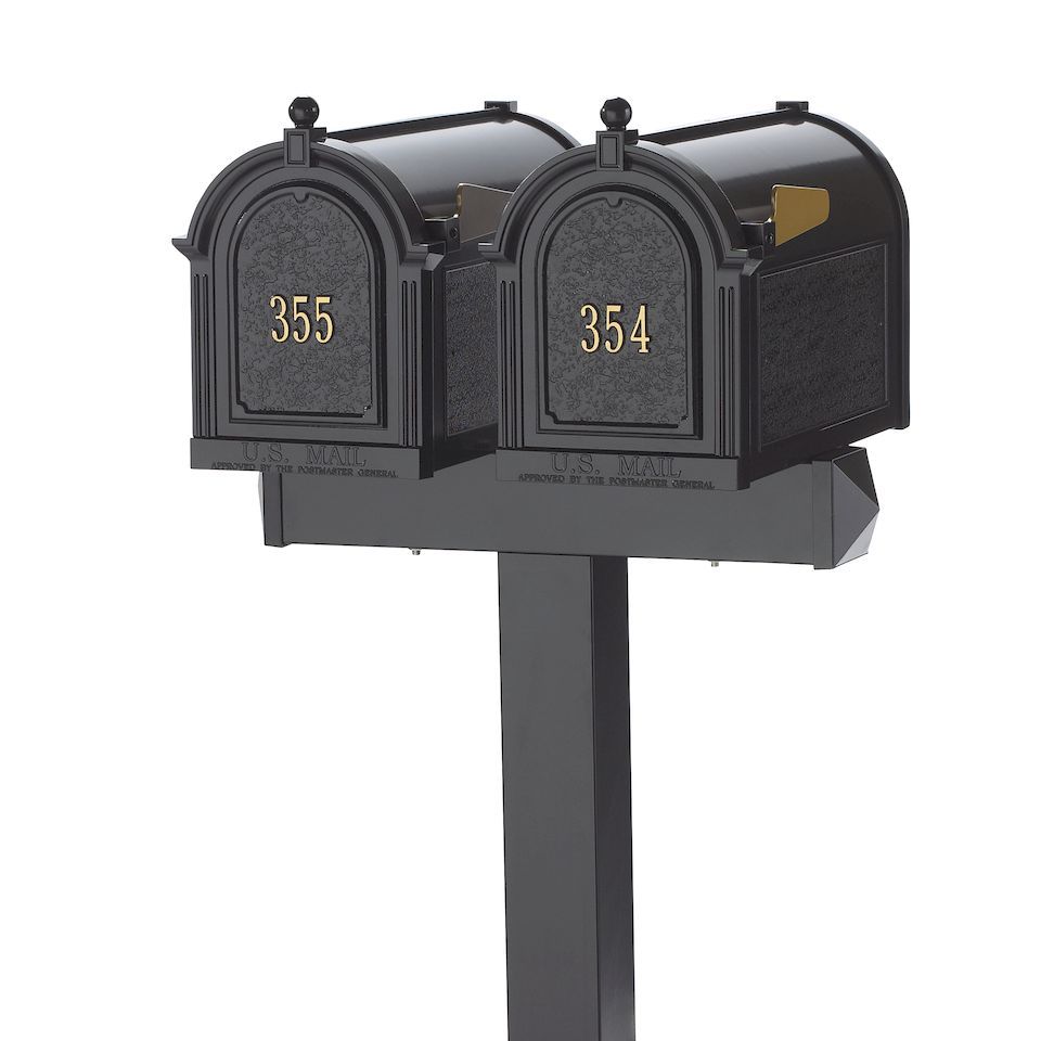 Whitehall Side Mount Double Mailbox Package