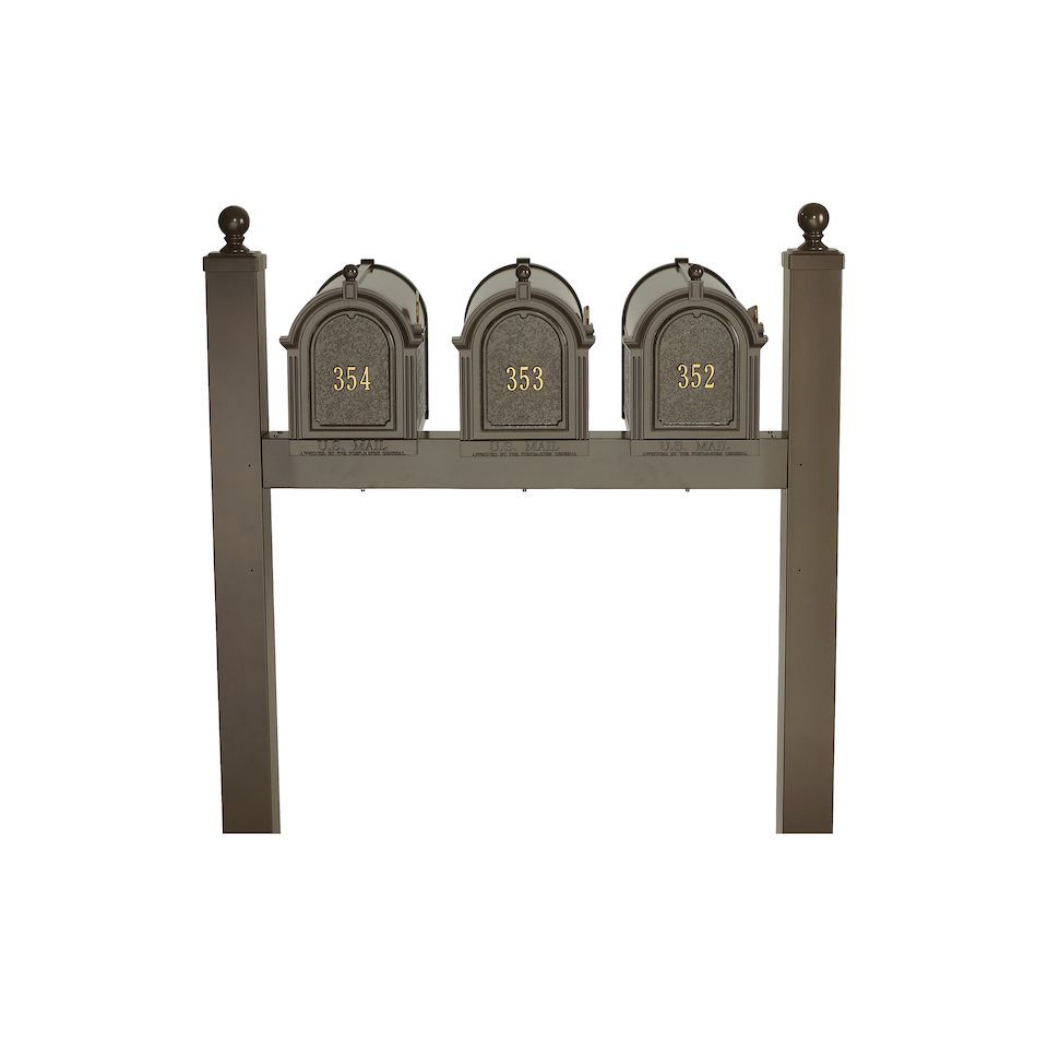 Whitehall Side Mount Triple Mailbox Package