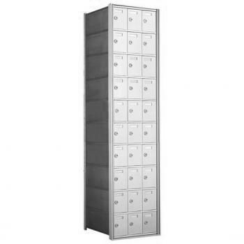 10 Doors High x 3 Doors (30 Tenants) 1700 Series Rear-Load Private Distribution Horizontal Mailbox in Anodized Aluminum Finish