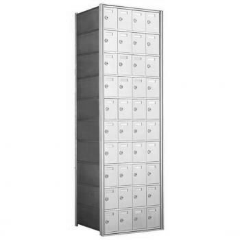10 Doors High x 4 Doors (40 Tenants) 1700 Series Rear-Load Private Distribution Horizontal Mailbox in Anodized Aluminum Finish