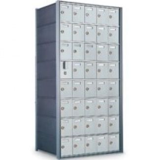 9 Doors High x 3 Doors (27 Tenants) 1700 Horizontal Mailbox Rear-Load Private Distribution in Anodized Aluminum Finish