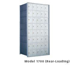 9 Doors High x 4 Doors (36 Tenants) 1700 Horizontal Mailbox Rear-Load Private Distribution in Anodized Aluminum Finish