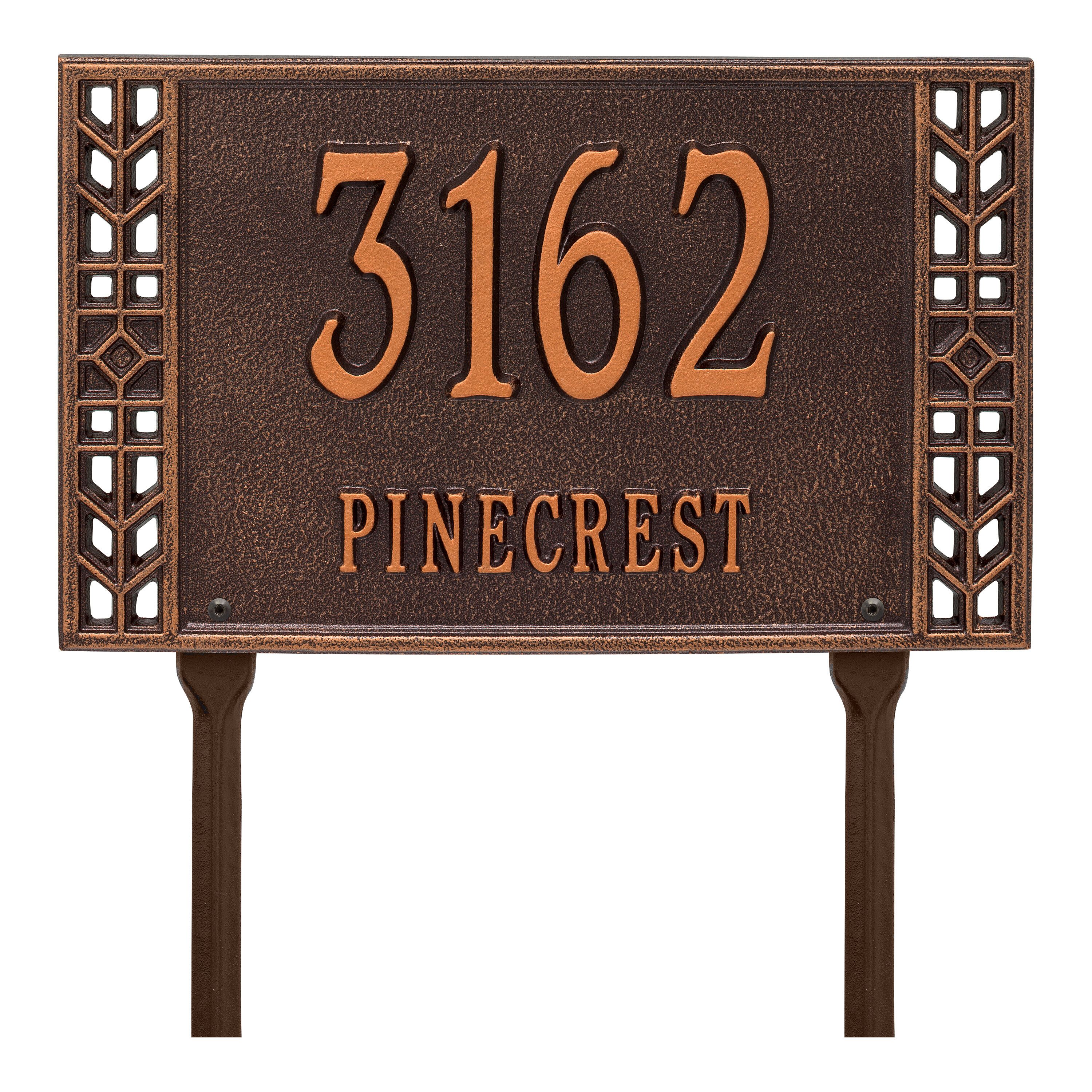 Personalized Boston Plaque - Standard - Lawn - 2 Line 