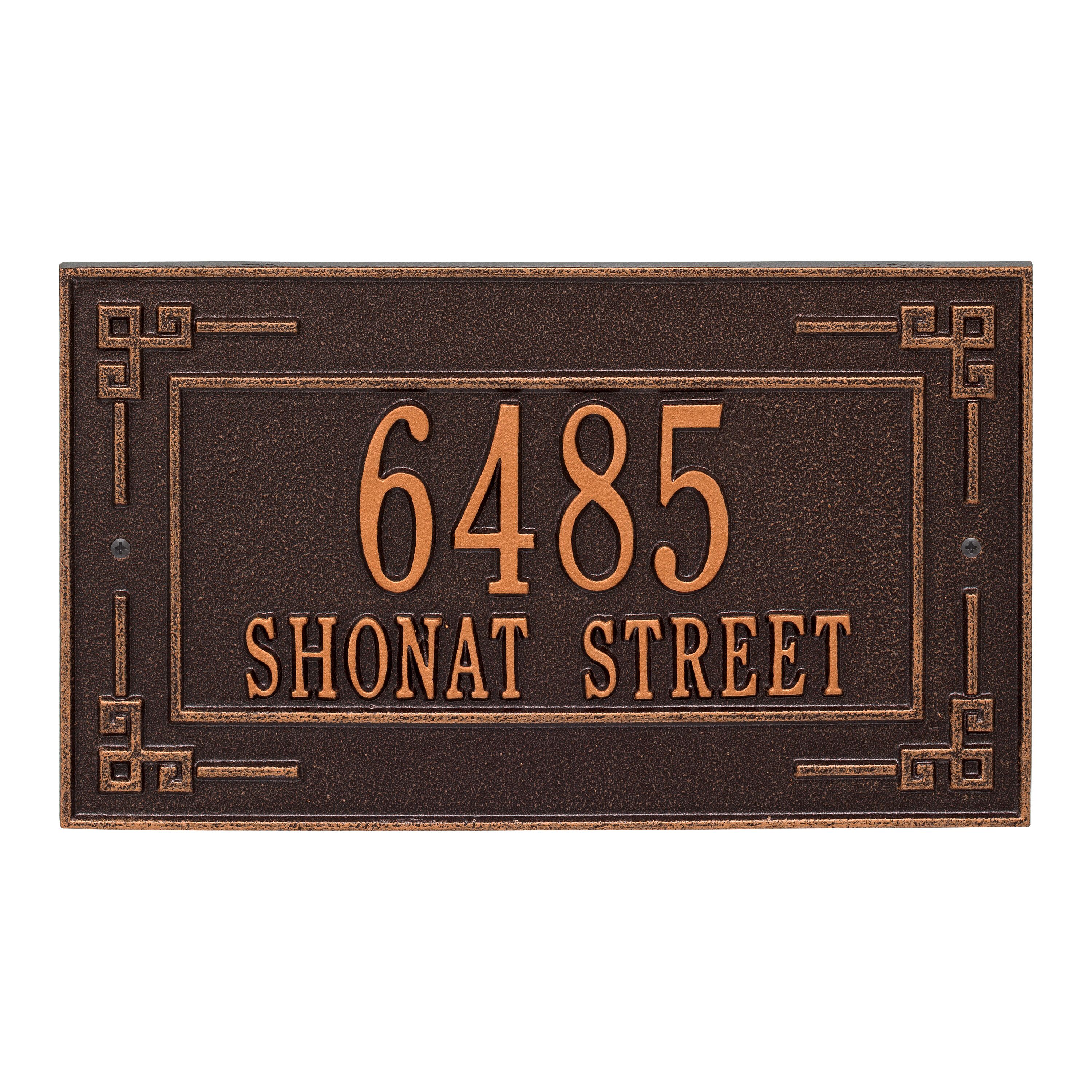 Personalized Key Corner Plaque - Standard - Wall - 2 Line 