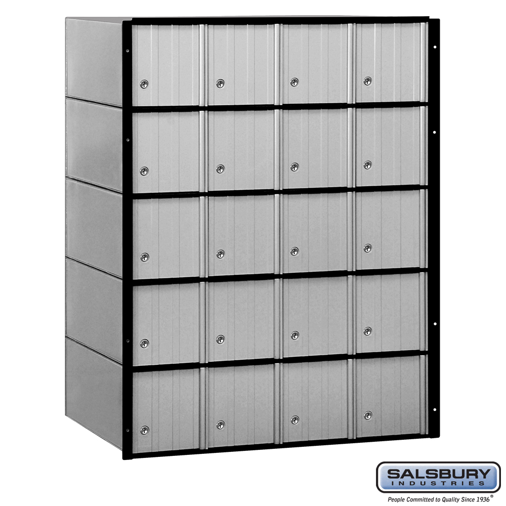 Salsbury Aluminum Mailbox - 20 Doors - Standard System
