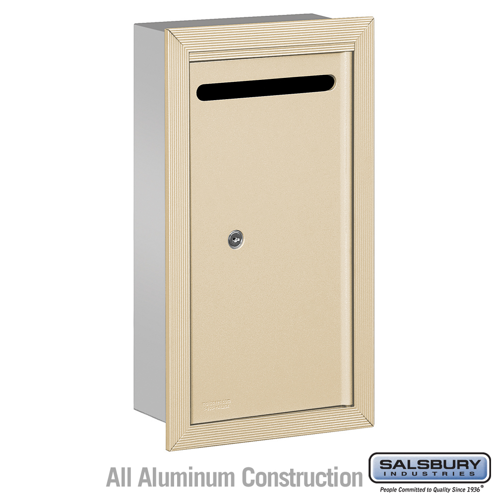 Salsbury Letter Box (Includes Commercial Lock) - Slim - Recessed Mounted Private Access