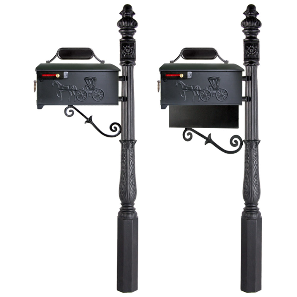 imperial cast aluminum residential mailbox with post 227r