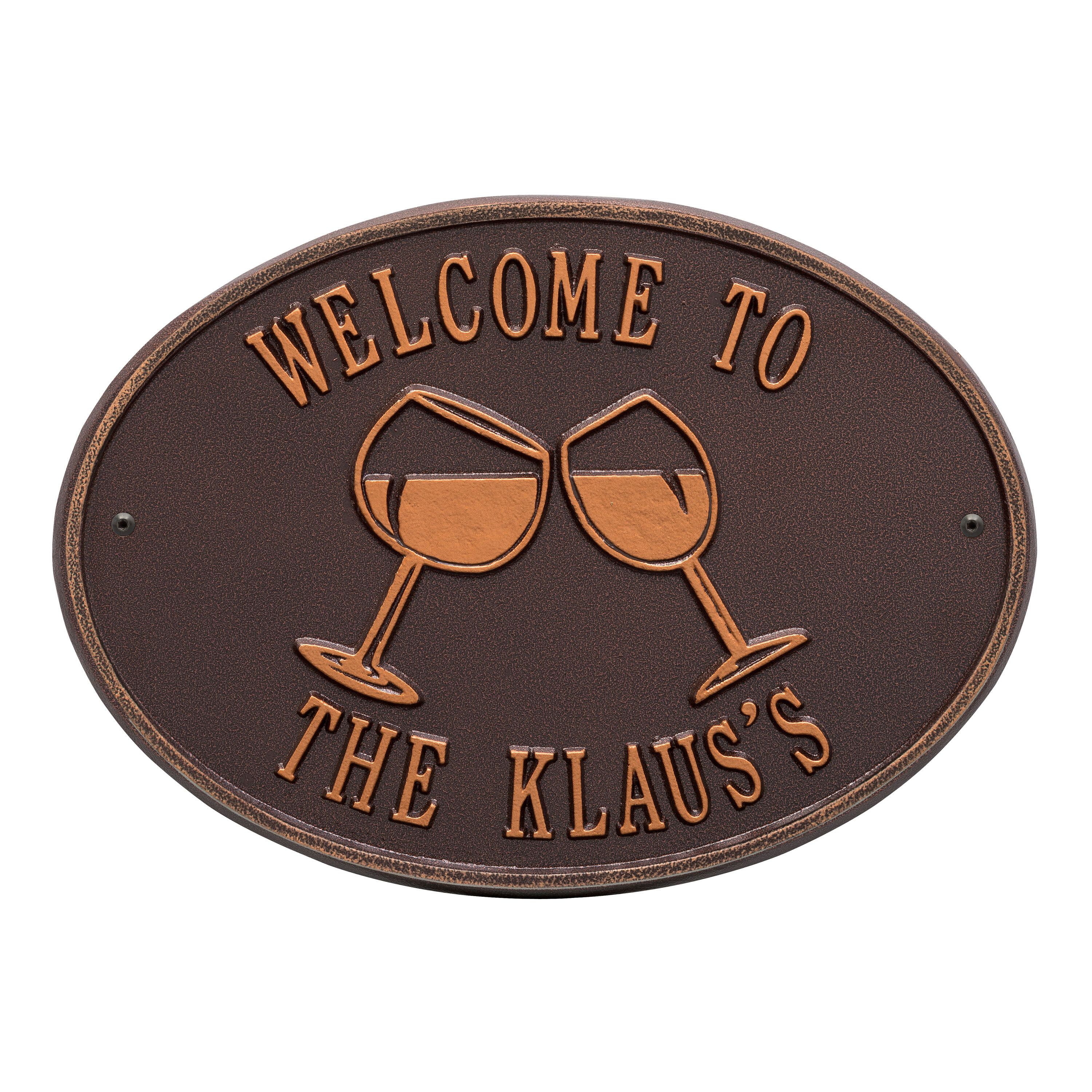 Personalized Wine Plaque