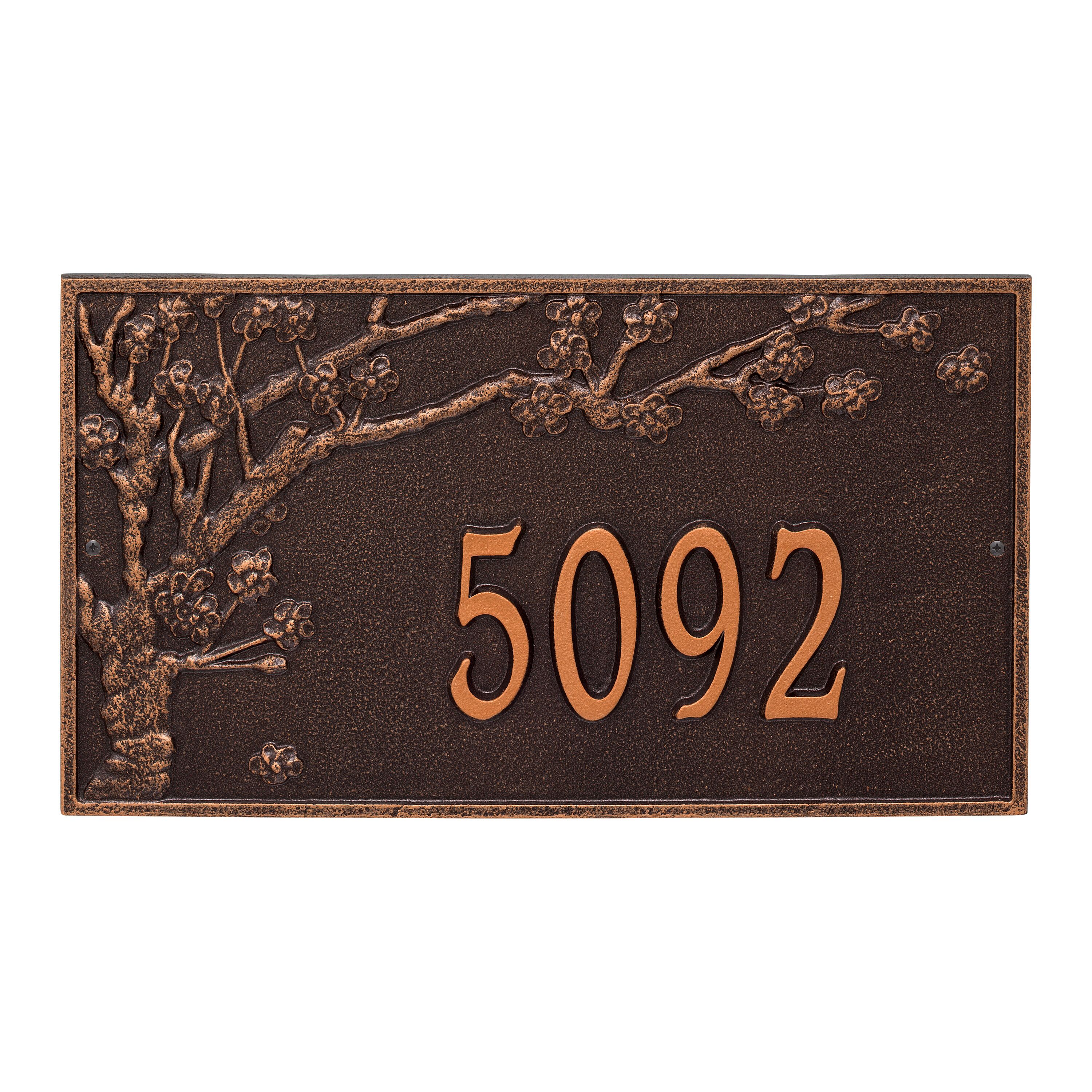 Personalized Spring Blossom Plaque - Estate - Wall - 1 Line 