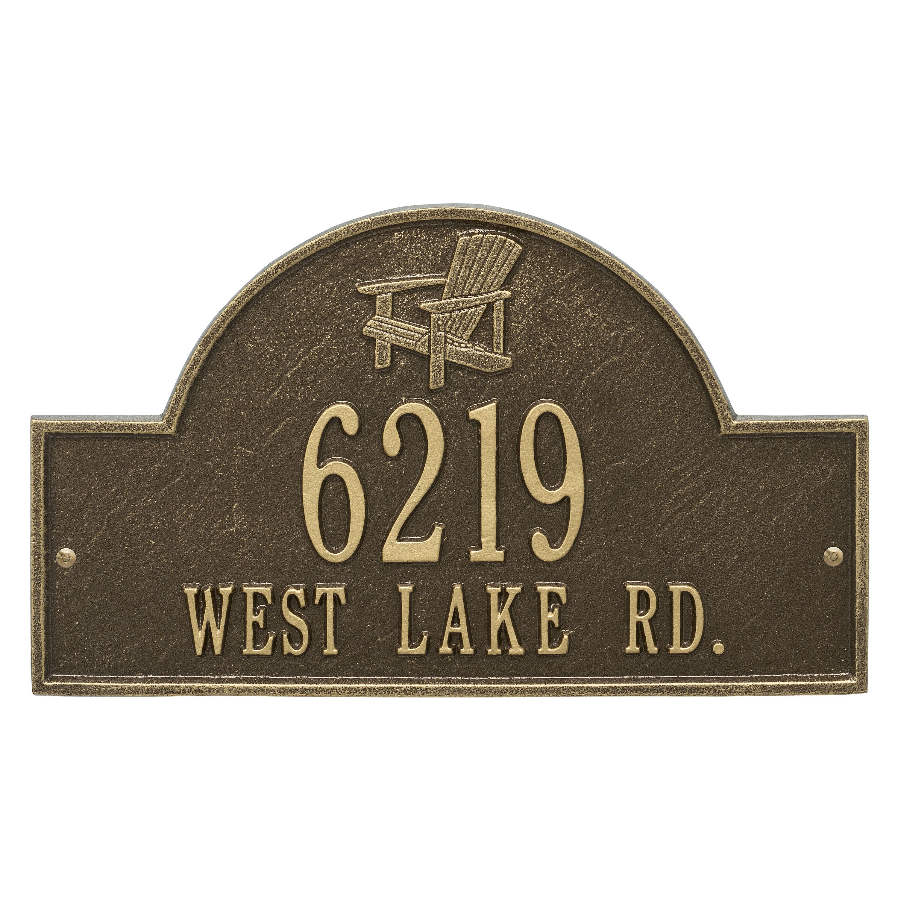 Personalized Adirondack Arch Plaque