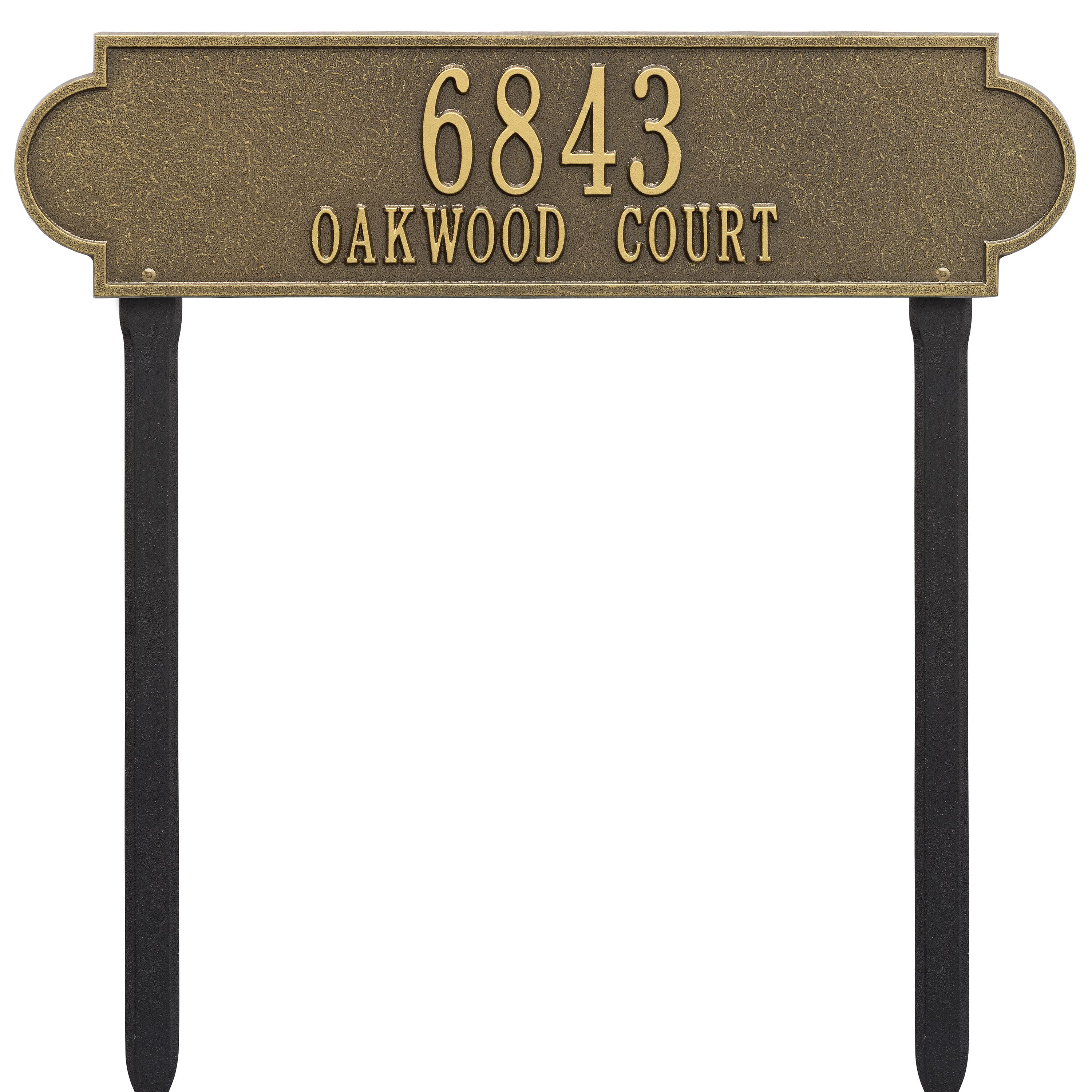 Personalized Richmond Plaque -Estate- Lawn - 2 Line 
