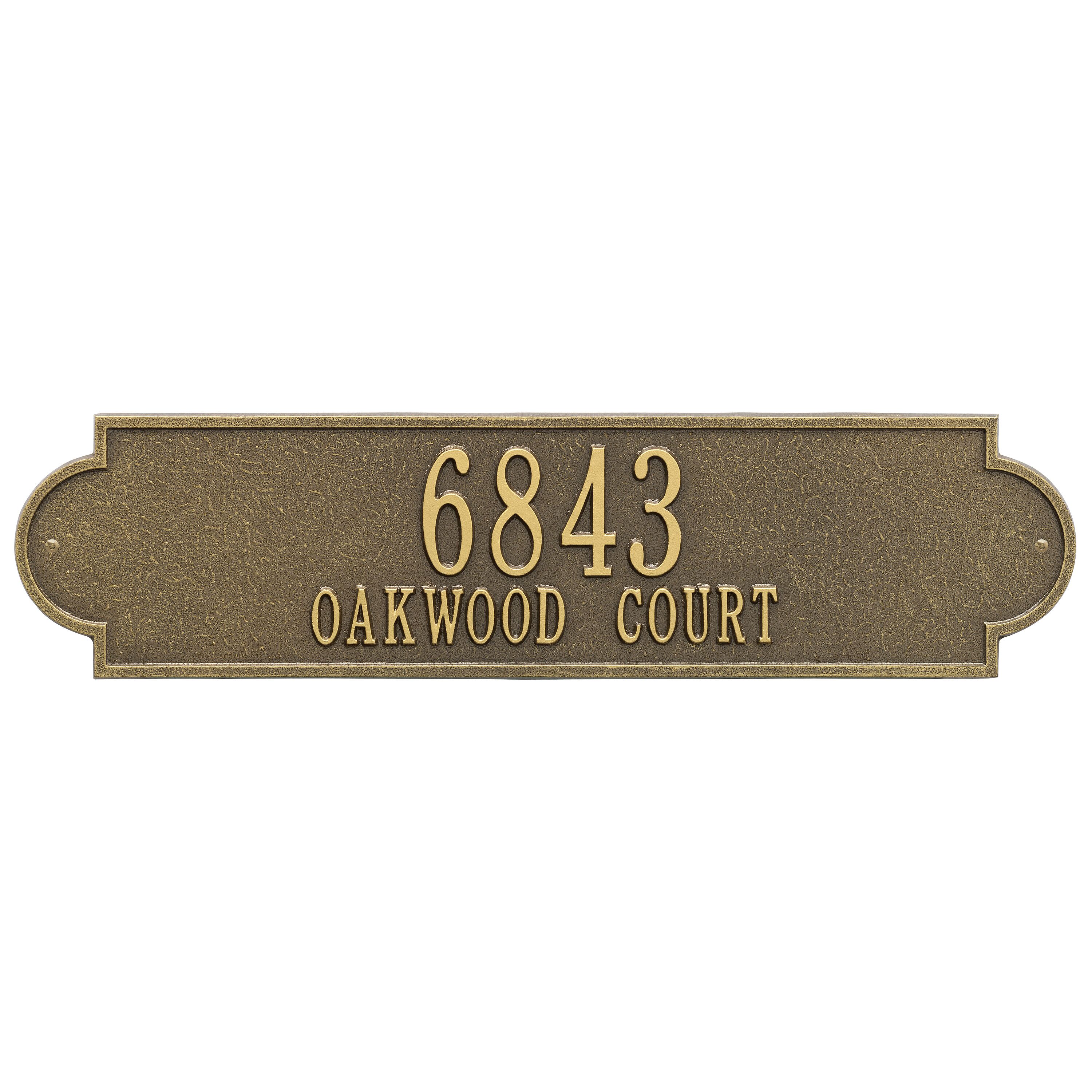 Personalized Richmond Plaque -Estate - Wall - 2 Line 