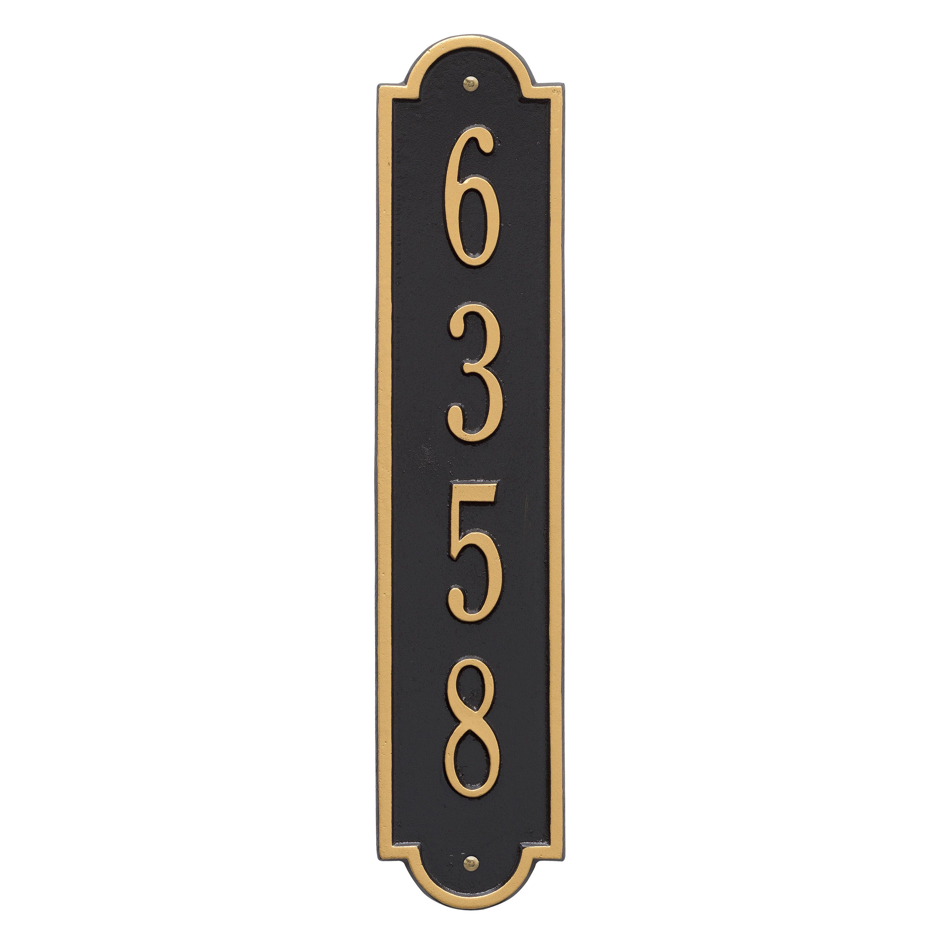 Whitehall Richmond Vertical - Standard Wall - One Line Address Plaque 