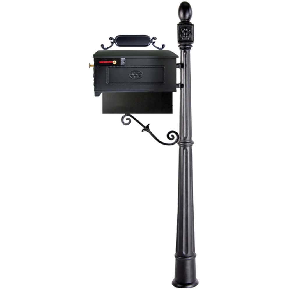 imperial cast aluminum residential mailbox with post 311k-6